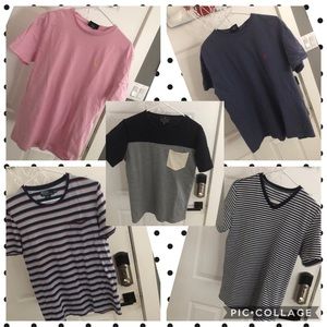 5 Men’s shirts (express, polo, United by Blue)